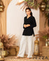Button-Down Cotton Lapel Top 62112